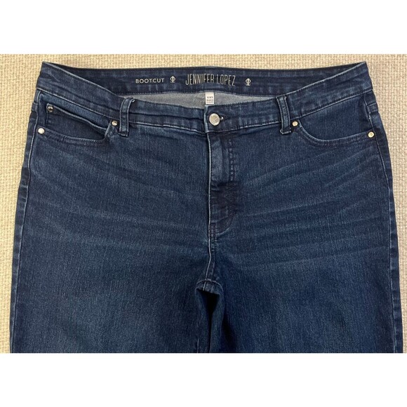Jennier Lopez Bootcut Jeans Women's Size 16WS Stretch Blue Denim Mid Rise - Picture 2 of 11